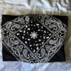 Black bandanna tube top